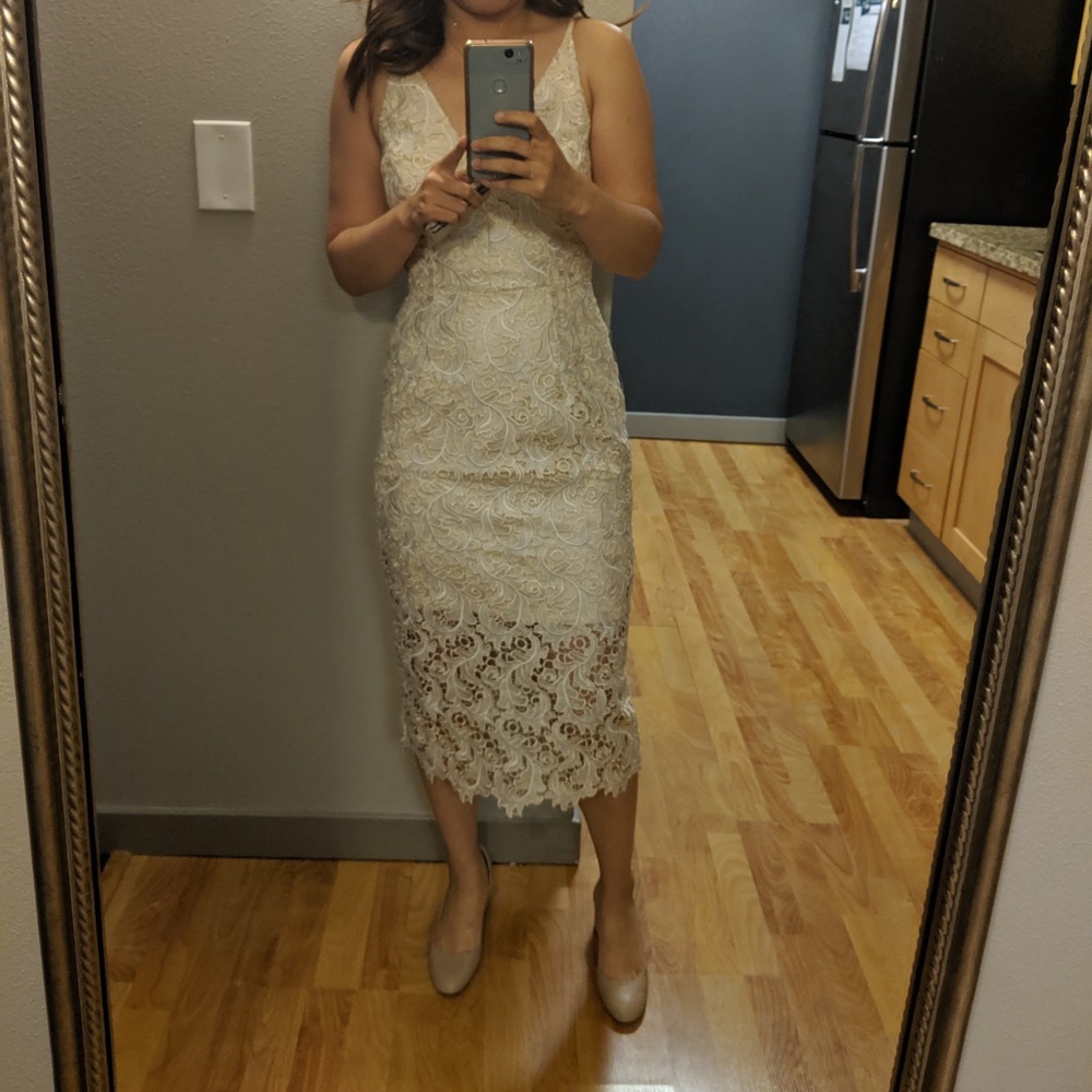 Dress the population lace aurora dress cocktail